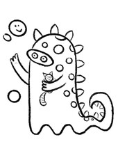 Cute monsters coloring book for children.  Print in A4 format and kids will love it. A great way to entertain your child