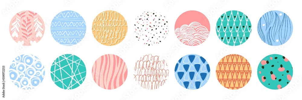 Aufkleber abstract round pattern. modern line icon or doodle background with geometric texture and graphic cir