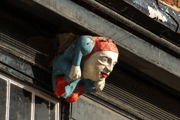 Jester gargoyles on the Guildhall museum.