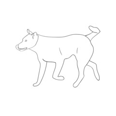 Dog silhouette. Vector illustration. 