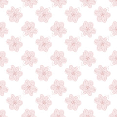Seamless floral pattern. Decorative vector background. 