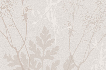 Delicate watercolor botanical digital paper floral background in soft basic nude beige tones - 504974220