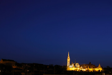Fototapeta na wymiar Budapest skyline with Matthias Church, Budapest, Hungary