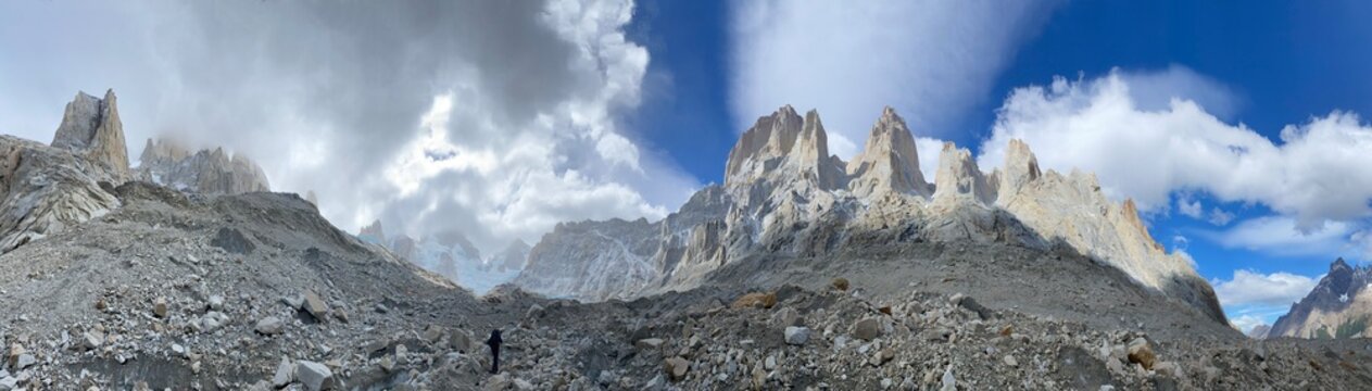 The backcountry of the backside of Fitzroy, showing the Torre Gl