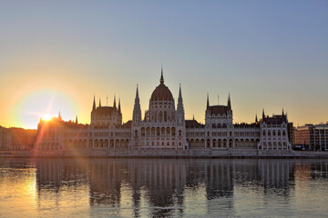 Fototapeta na wymiar Hungarian Parliament House, Budapest, Hungary