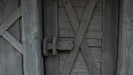 wooden old doors with a lock