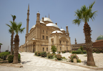 Exterior of Mosque of Muhammad Ali Pasha in the citadel of Cairo, Egypt