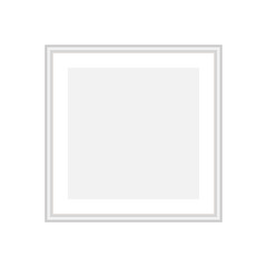 Photo frame. Gray square mockup. Realistic empty silver photoframe. Vector illustration isolated on white.