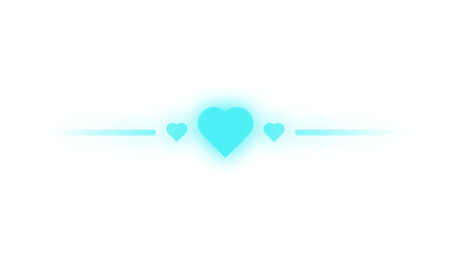 neon love heart divider