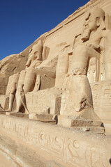 Statues of Ramesses II at Abu Simbel temple, Egypt
