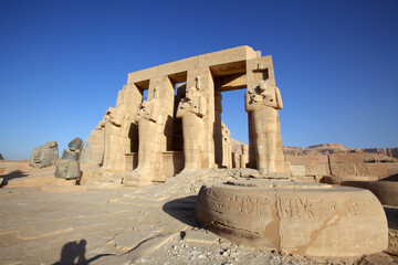 The Ramesseum, mortuary temple of Pharaoh Ramesses II, Luxor, Egypt