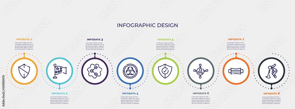 Poster infographic for concept. vector infographic template with icons and 8 option or steps. included anti