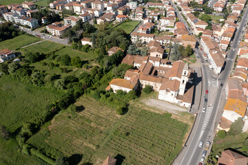 aerial view of the church of santa maria a ripa empoli tuscany