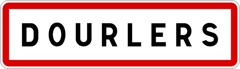 Panneau entrée ville agglomération Dourlers / Town entrance sign Dourlers