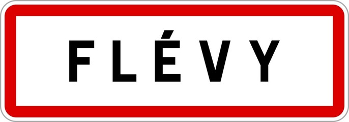Panneau entrée ville agglomération Flévy / Town entrance sign Flévy
