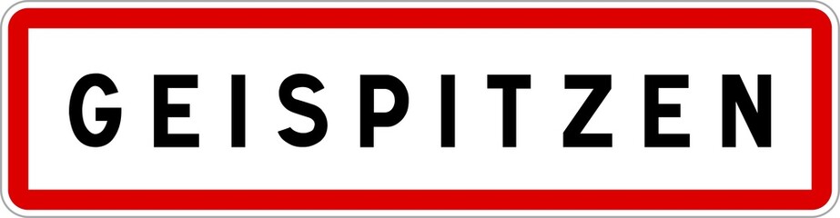Panneau entrée ville agglomération Geispitzen / Town entrance sign Geispitzen