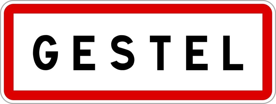 Panneau entrée ville agglomération Gestel / Town entrance sign Gestel