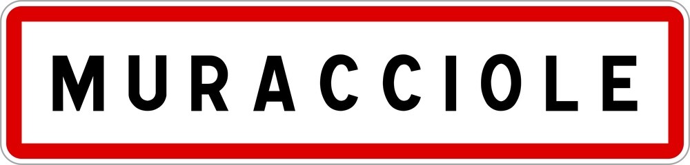 Panneau entrée ville agglomération Muracciole / Town entrance sign Muracciole