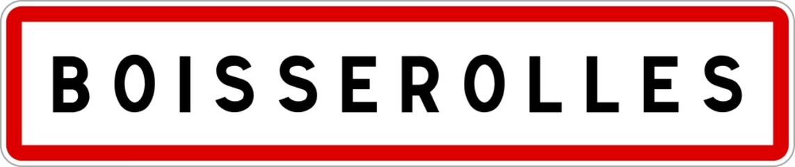 Panneau entrée ville agglomération Boisserolles / Town entrance sign Boisserolles