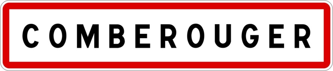 Panneau entrée ville agglomération Comberouger / Town entrance sign Comberouger