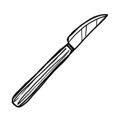 Scalpel vector illustration on white background