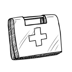 first aid kit vector illustration on white background