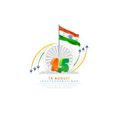 15 AUGUST- vector illustration of 15 august. Independence Day