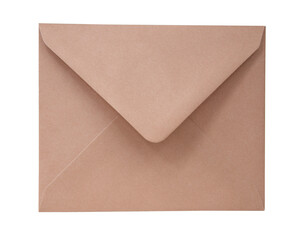 Craft brown envelope isolated on the white background