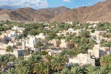 Bahla, Oman - home of the Bahla Fort, a 13th century castle and a UNESCO world heritage site, Bahla is on the main touristic spots in Oman - obrazy, fototapety, plakaty