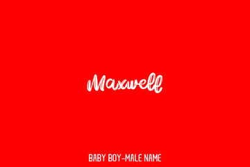 Grunge Brush Text Typography Lettering of Baby Boy Name 