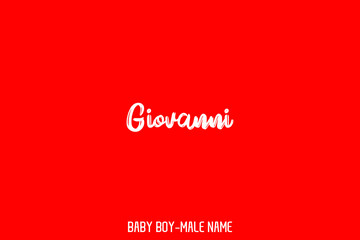 Grunge Brush Text Typography Lettering of Baby Boy Name 