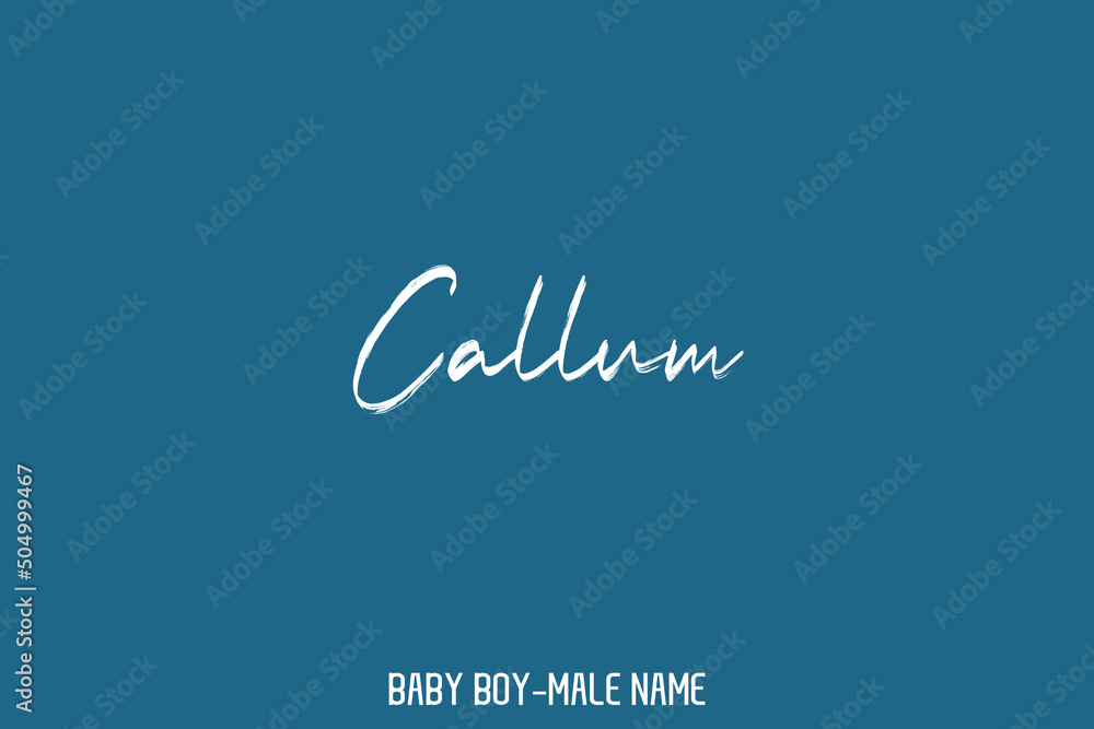 Poster cursive typographical text 
