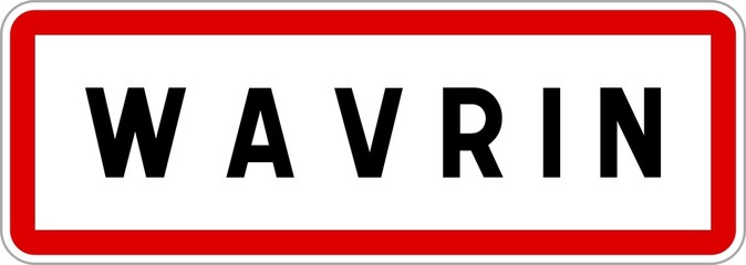 Panneau entrée ville agglomération Wavrin / Town entrance sign Wavrin