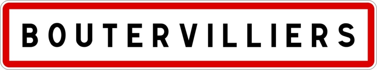 Panneau entrée ville agglomération Boutervilliers / Town entrance sign Boutervilliers