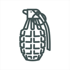 Frag Grenade simple line icon