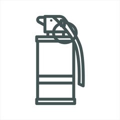 Smoke Grenade simple line icon