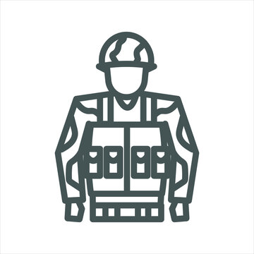 soldier icon in camouflage uniform clip art preview