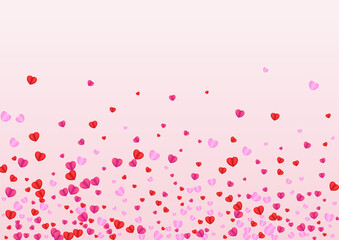 Pinkish Heart Background Pink Vector. Wedding Frame Confetti. Purple Anniversary Texture. Tender Heart Wallpaper Illustration. Fond Honeymoon Backdrop.