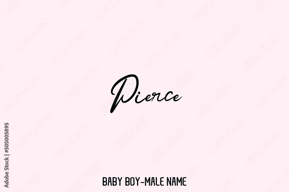 Poster cursive typescript text name of male 
