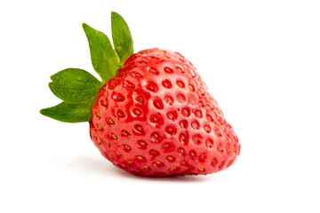 Fresh strawberry isolated on white background close up image.