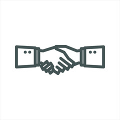 deal handshake simple line icon