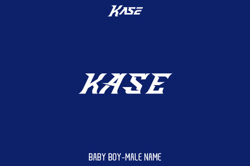 Alphabetical Text Design " Kase " Name of Man 