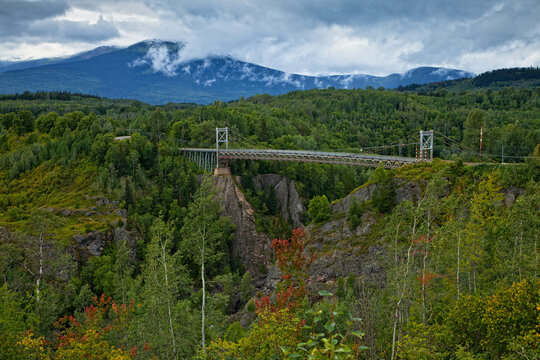 The Hagwilget Bridge near Hazelton, British Columbia, Canada