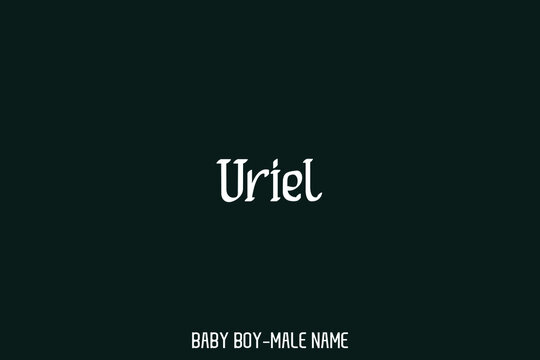 Text Typography of Baby Boy Name "Uriel " 