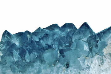 dark cyan quartz crystals extream closeup