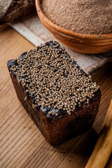 Bread. Baked bread. Craft bakery. Sliced bread on a wooden background. Food blog, food, pastries, flour, hot, fragrant, morning, fresh bread