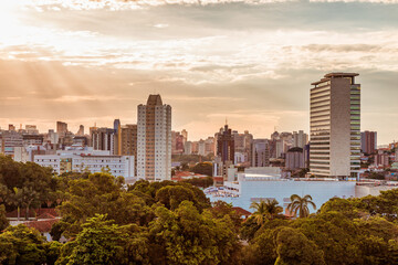 Fototapeta premium Sunset view of Belo Horizonte, Minas Gerais, Brazil.