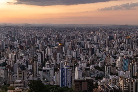 Sunset view of Belo Horizonte, Minas Gerais, Brazil. © Eduardo