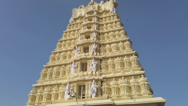 The city of Mysore. Chamundeshwari Temple. An important Hindu monument