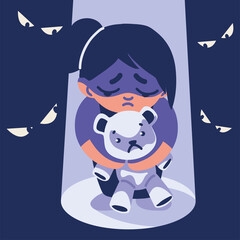 Naklejka premium national child abuse prevention, concept